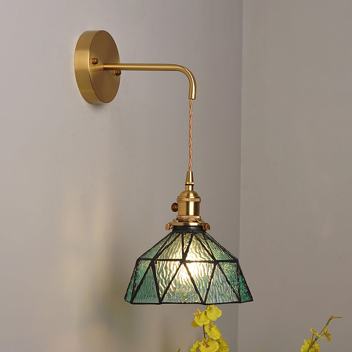 Retro Pastoral Glass Wall Lamp — product view 8