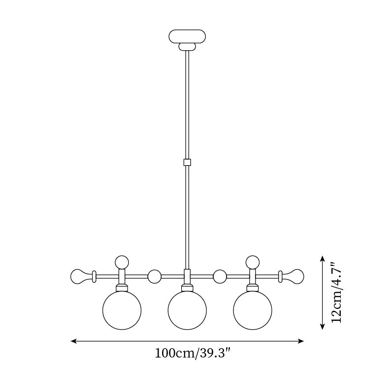 Retro Satilla Glass Chandelier — product view 5