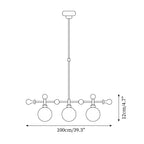 Retro Satilla Glass Chandelier — product view 5