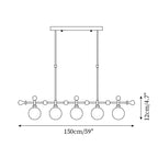 Retro Satilla Glass Chandelier — product view 6