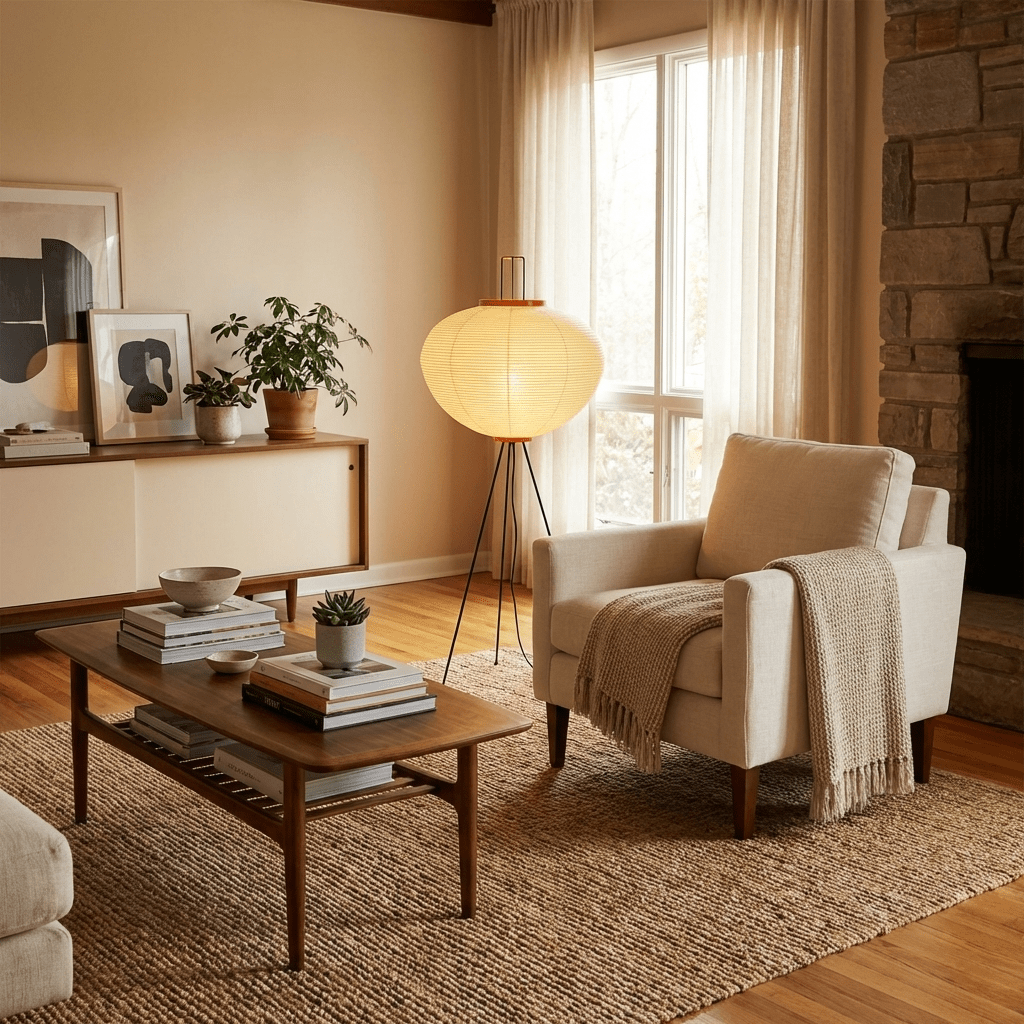 Japanese Rice Paper Floor Lamp — product view 3