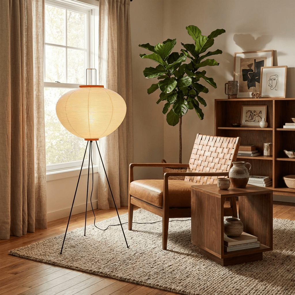Japanese Rice Paper Floor Lamp — product view 2