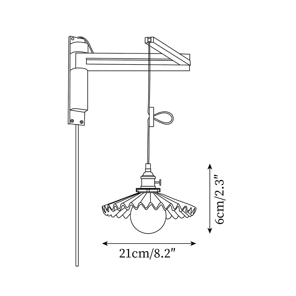 Rigale Plug In Glass Wall Lamp — product view 6