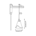 Rigale Plug In Glass Wall Lamp — product view 5