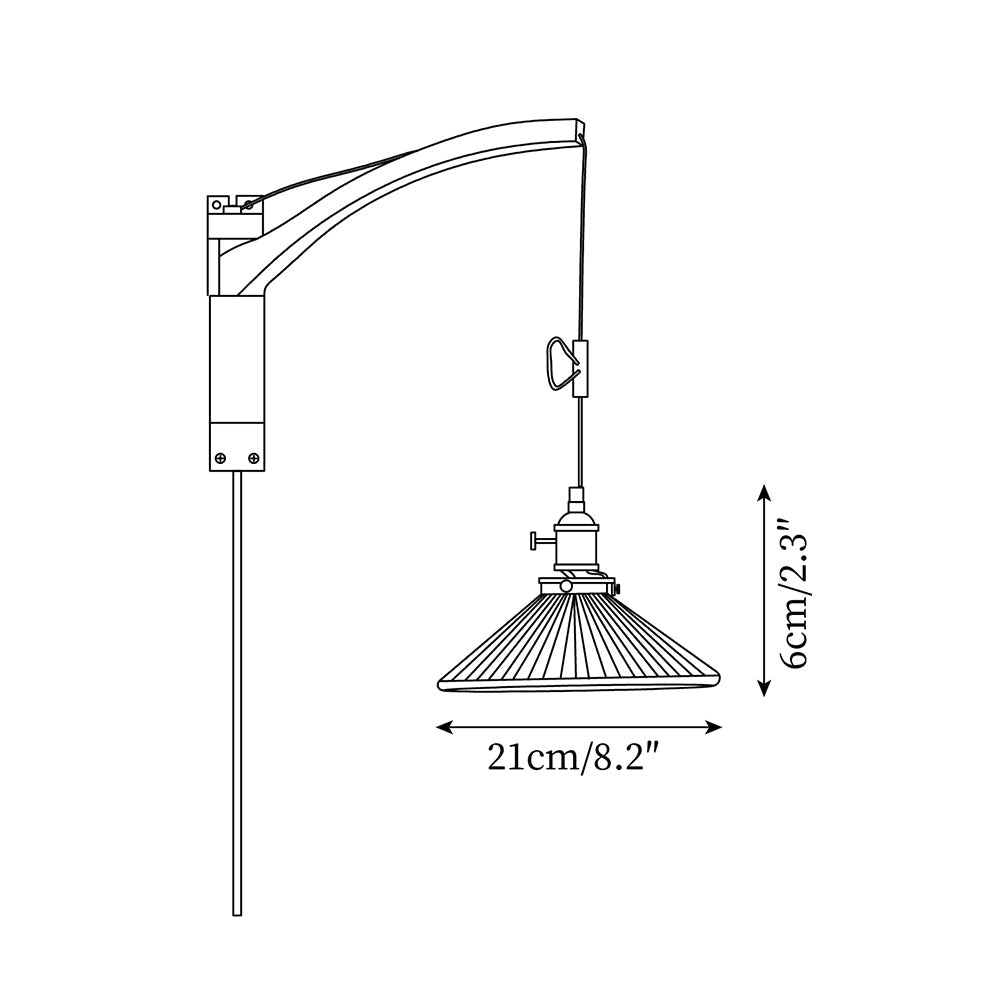 Rigale Plug In Glass Wall Lamp — product view 7