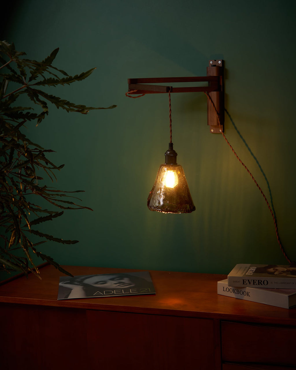 Rigale Plug In Glass Wall Lamp — product view 3