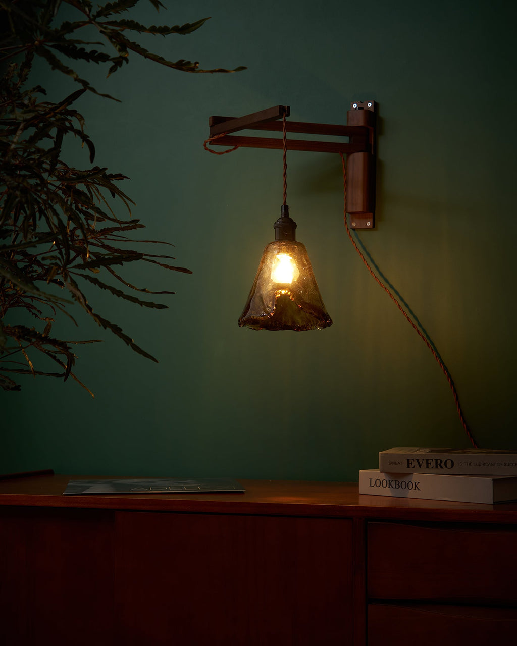 Rigale Plug In Glass Wall Lamp — product view 4