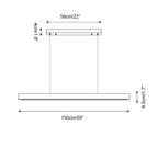 Rolde Linear Travertine Chandelier — product view 8