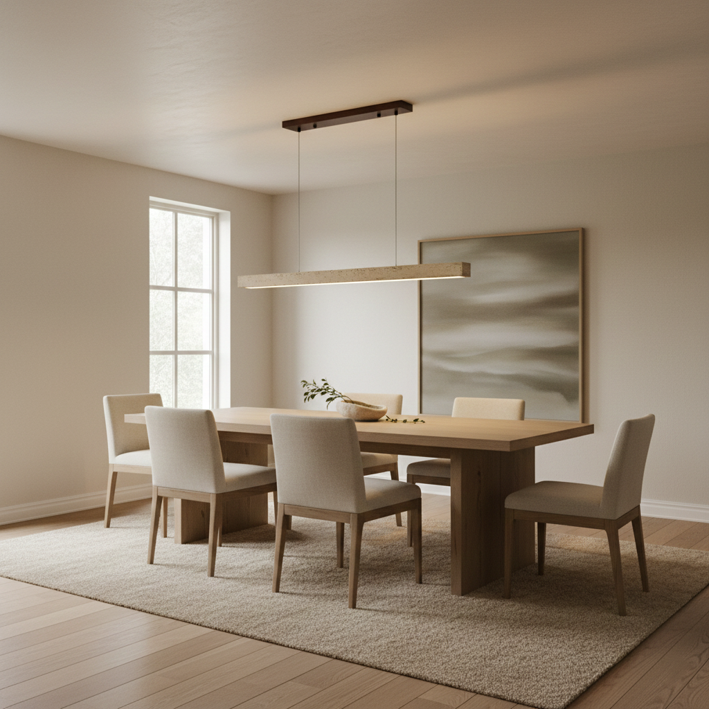 Rolde Linear Travertine Chandelier — product view 18