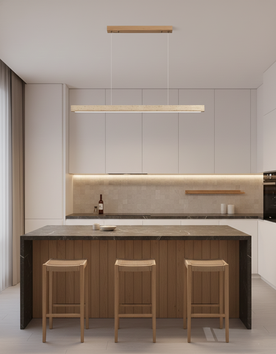 Rolde Linear Travertine Chandelier — product view 11