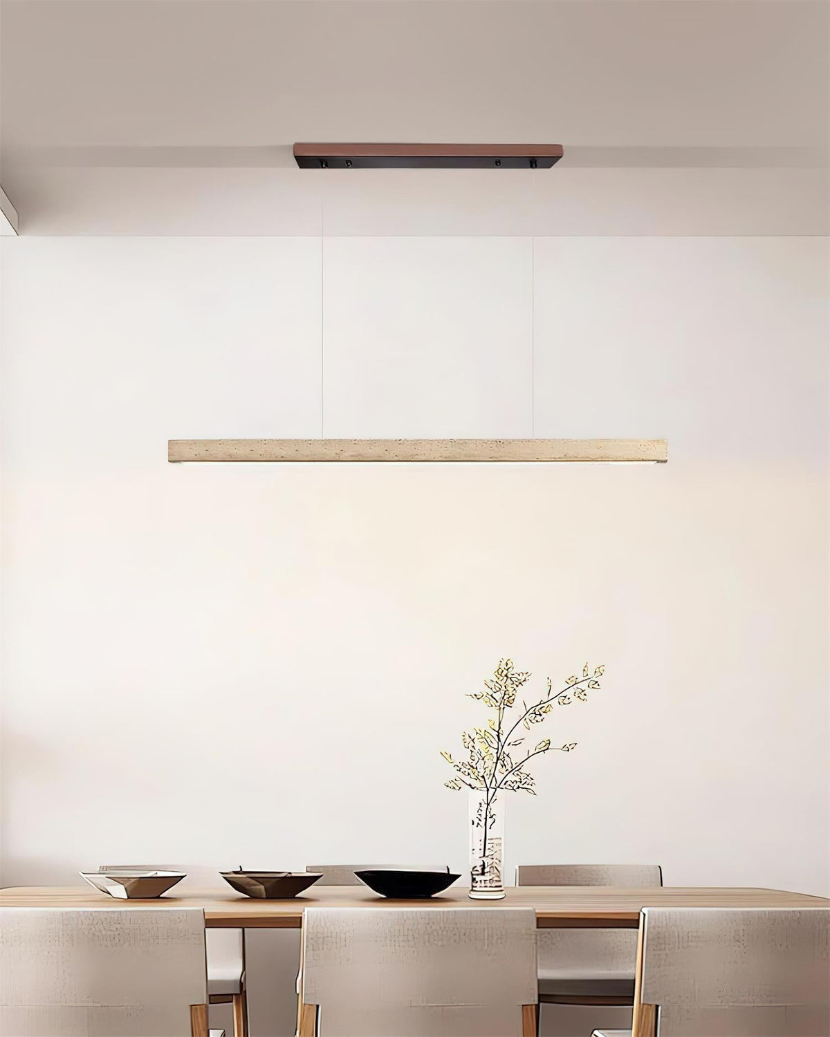 Rolde Linear Travertine Chandelier — product view 3