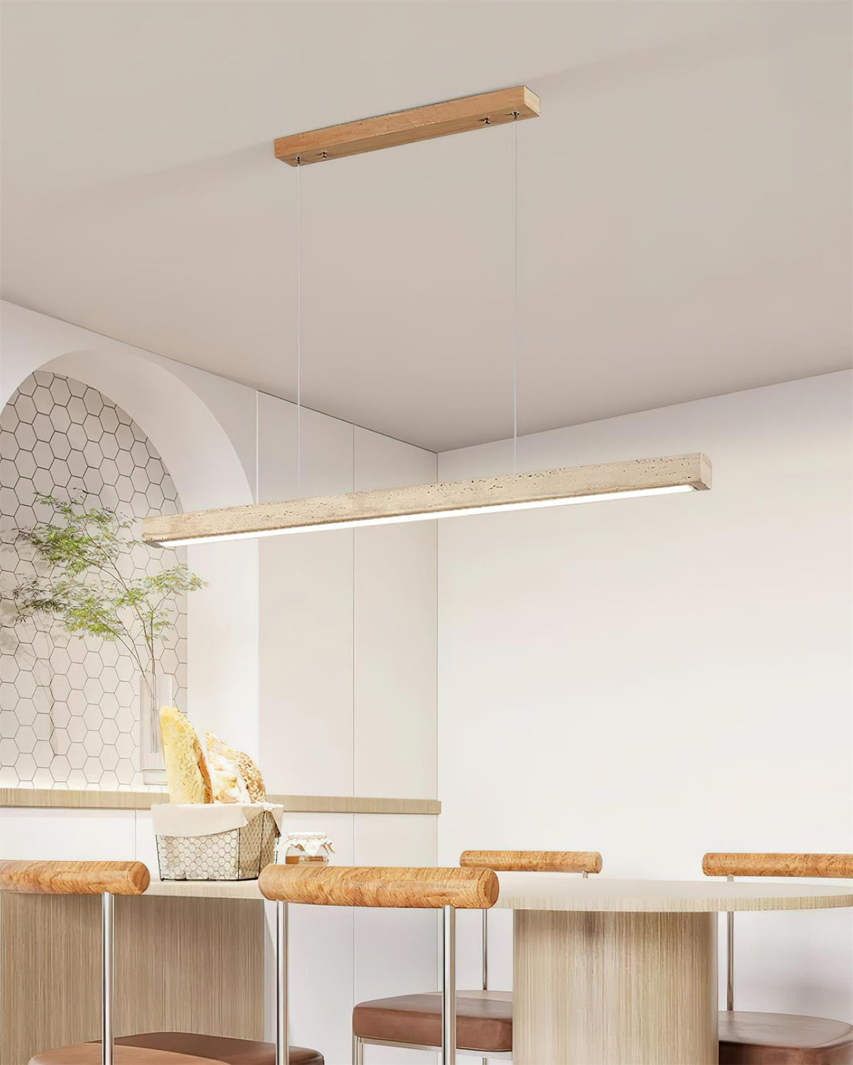 Rolde Linear Travertine Chandelier — product view 16