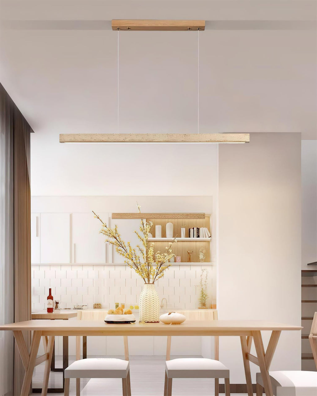 Rolde Linear Travertine Chandelier — product view 4
