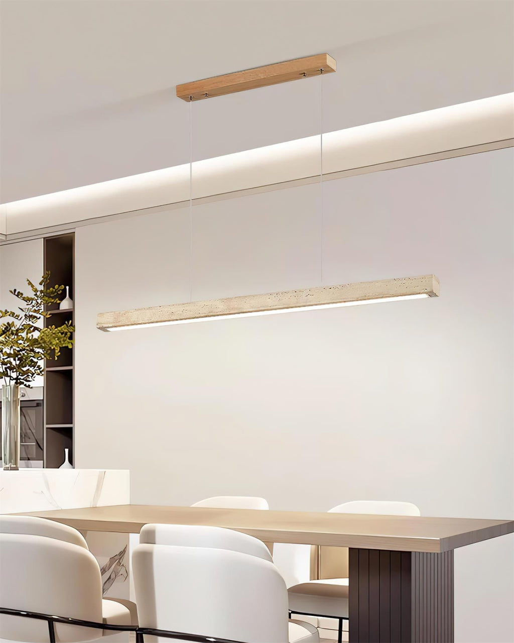 Rolde Linear Travertine Chandelier — product view 2