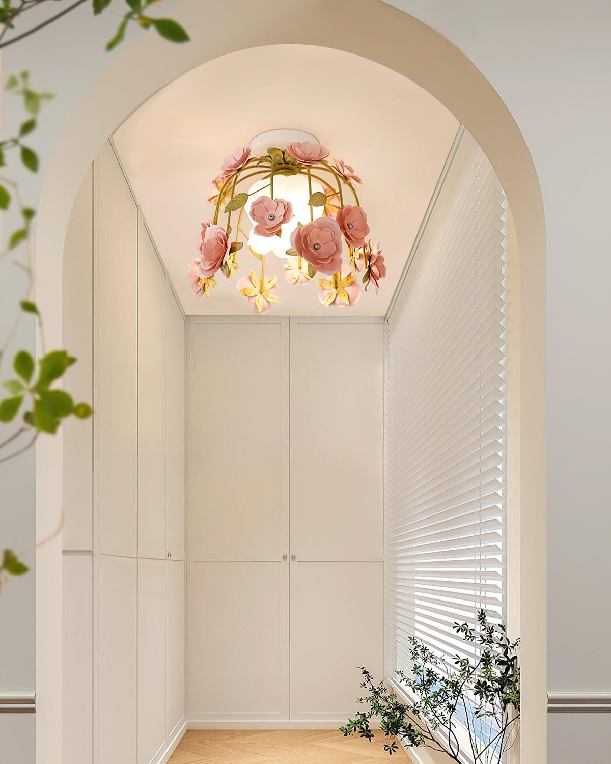 Romantische Flowers Glass Ceiling Light — product view 10
