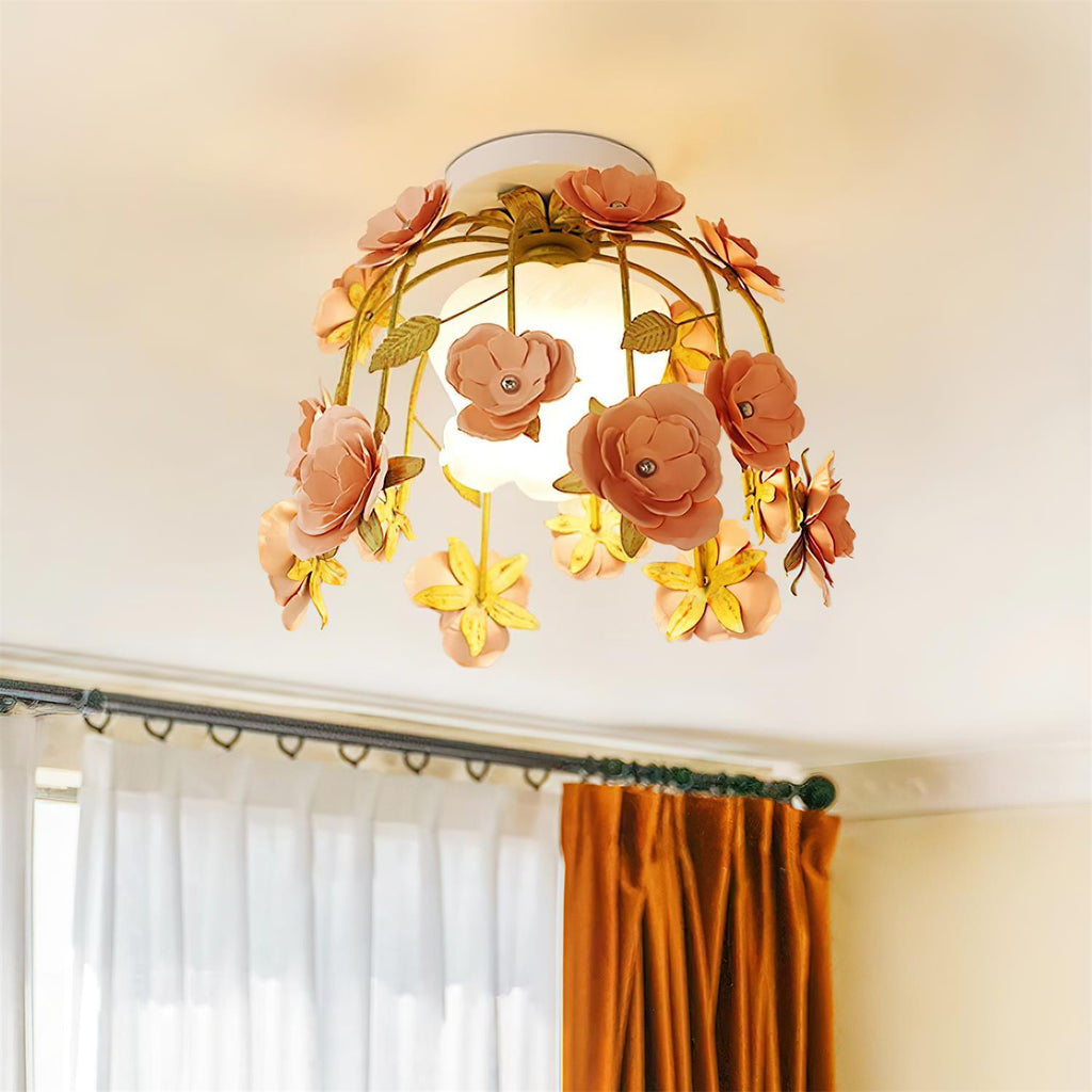 Romantische Flowers Glass Ceiling Light — product view 16
