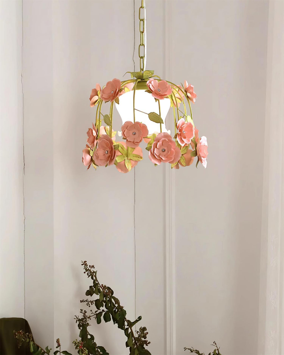 Romantische Flowers Glass Pendant Lamp — product view 11