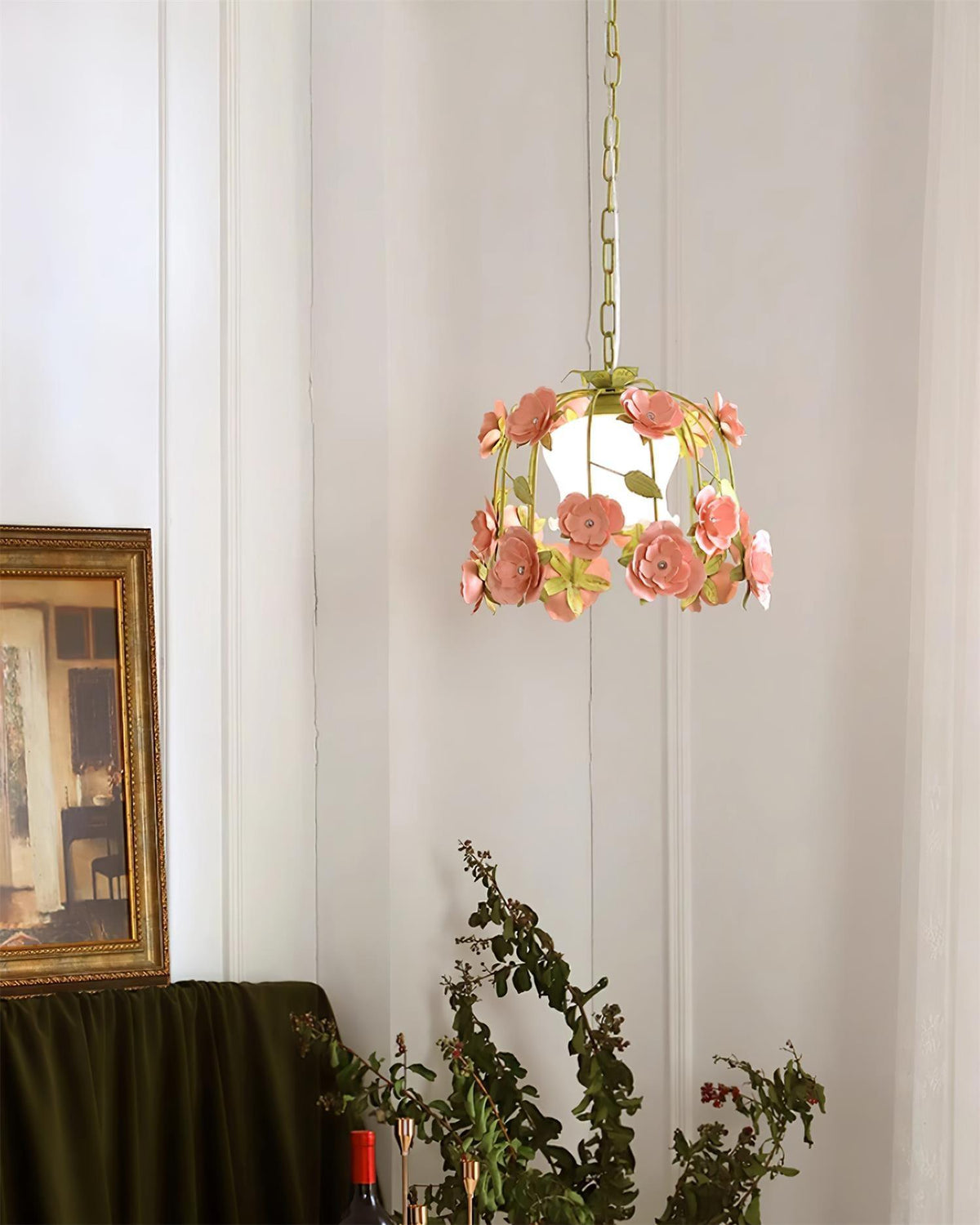 Romantische Flowers Glass Pendant Lamp — product view 12
