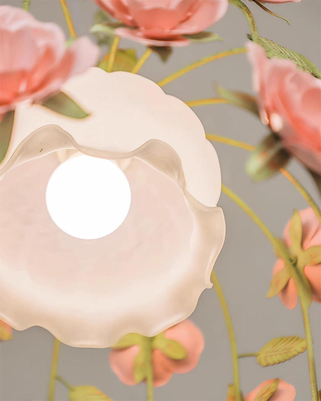 Romantische Flowers Glass Pendant Lamp — product view 13