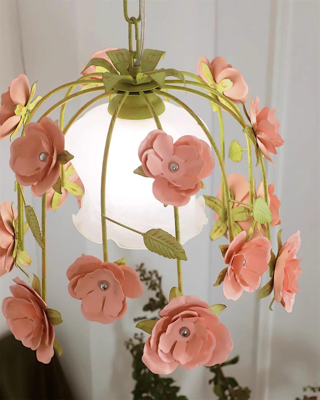Romantische Flowers Glass Pendant Lamp — product view 17