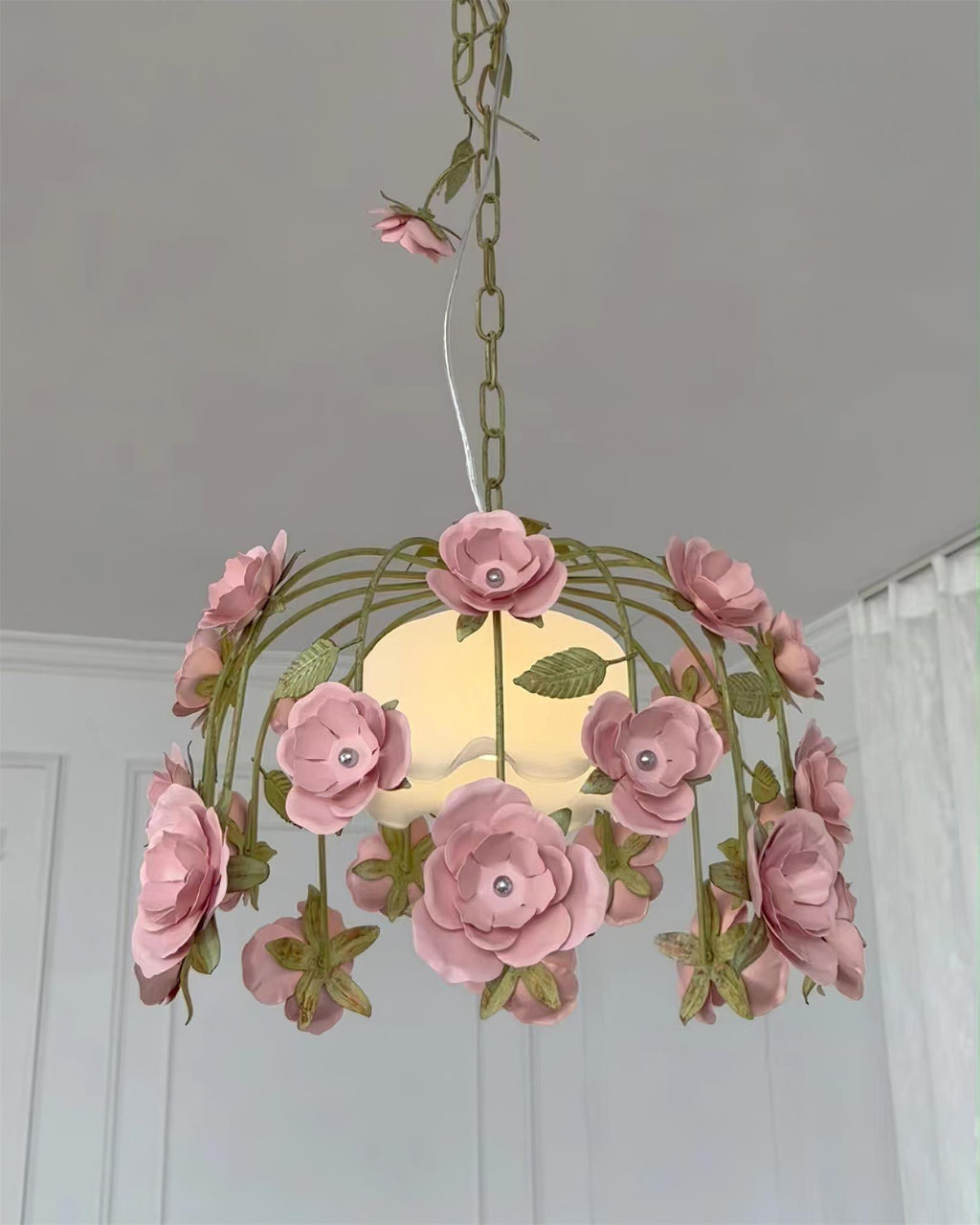 Romantische Flowers Glass Pendant Lamp — product view 6