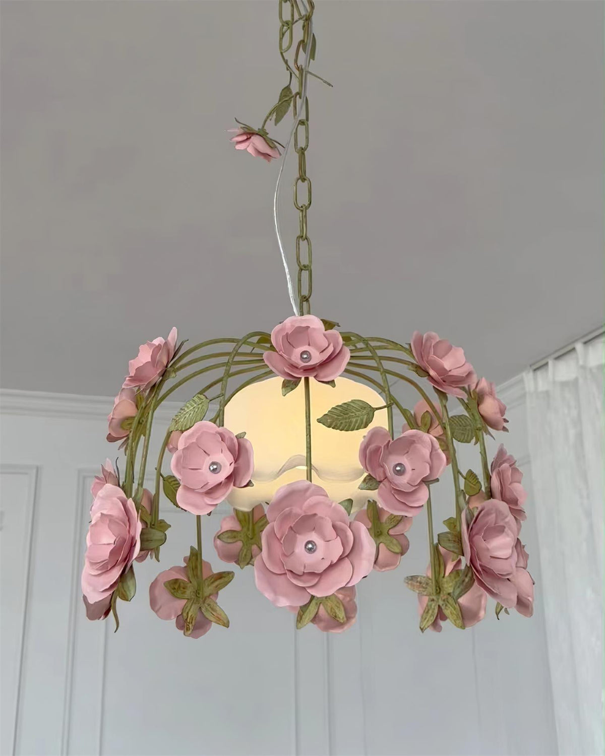 Romantische Flowers Glass Pendant Lamp — product view 6
