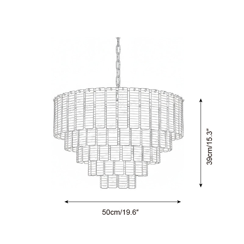 Rosewater Steps Glass Chandelier — product view 5