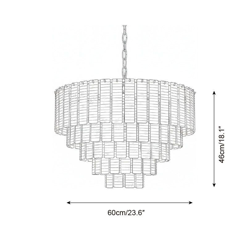 Rosewater Steps Glass Chandelier — product view 6