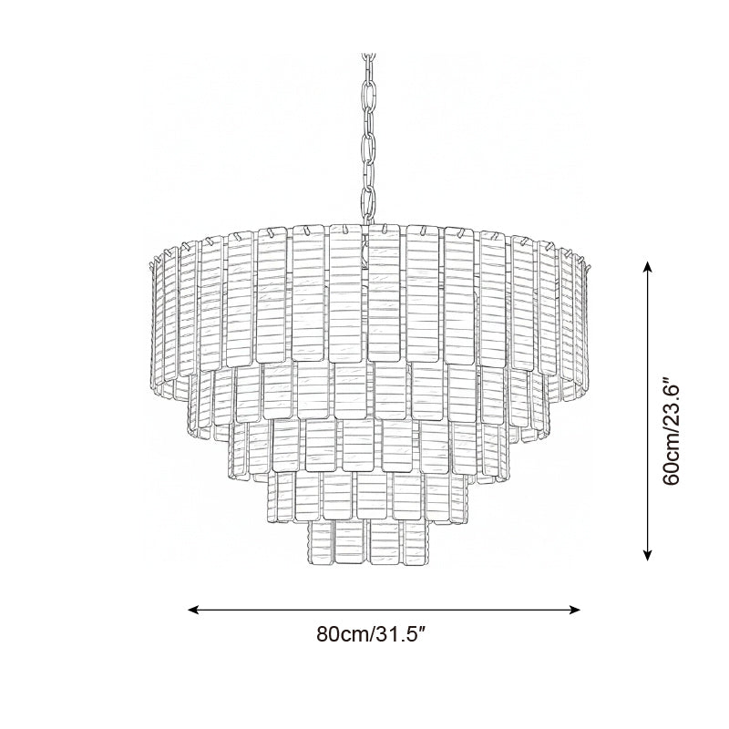 Rosewater Steps Glass Chandelier — product view 7