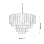 Rosewater Steps Glass Chandelier — product view 7