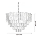 Rosewater Steps Glass Chandelier — product view 8