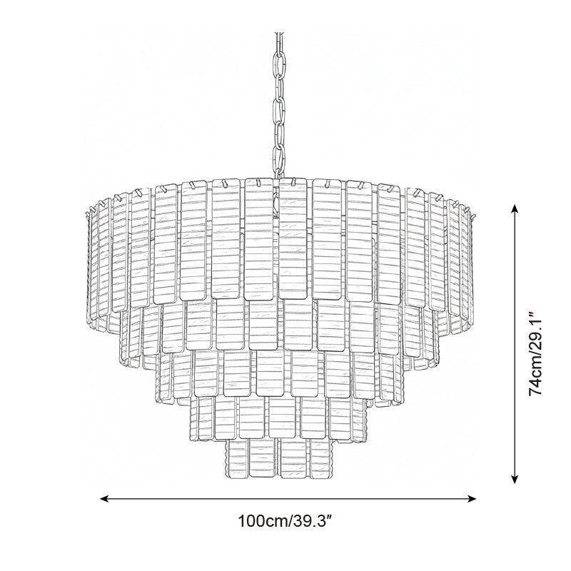 Rosewater Steps Glass Chandelier — product view 8