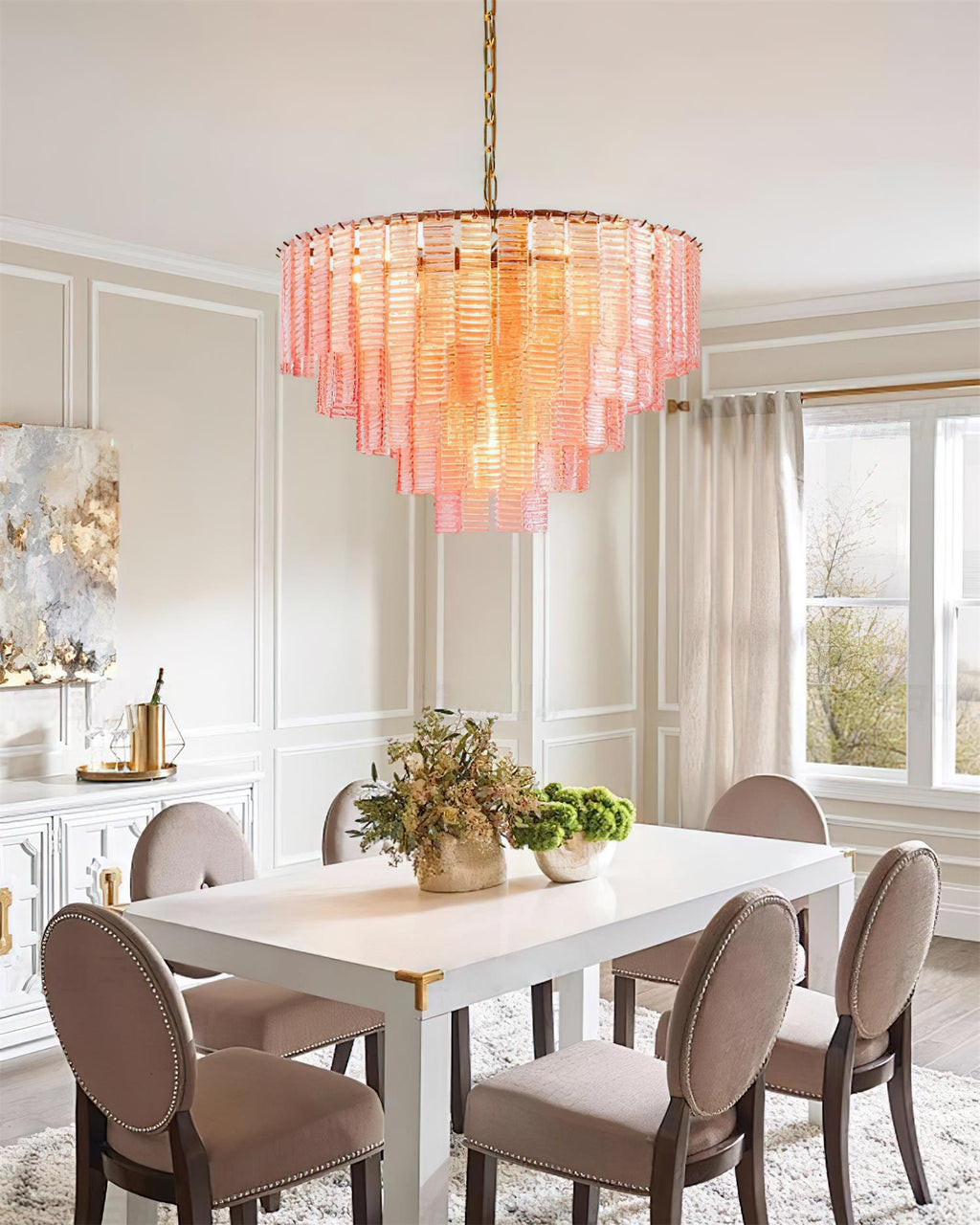 Rosewater Steps Glass Chandelier — product view 17