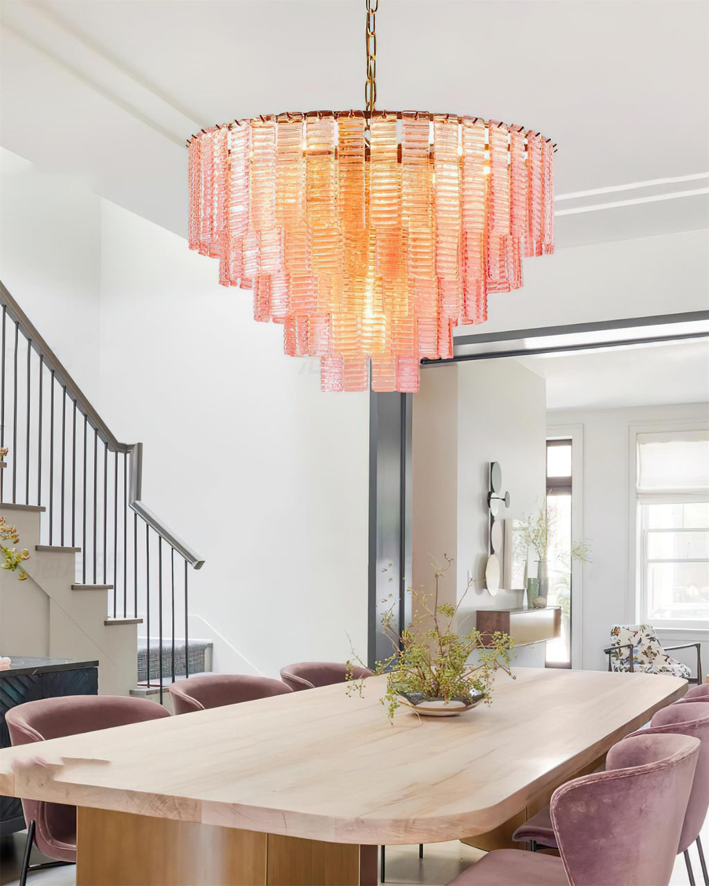 Rosewater Steps Glass Chandelier — product view 21
