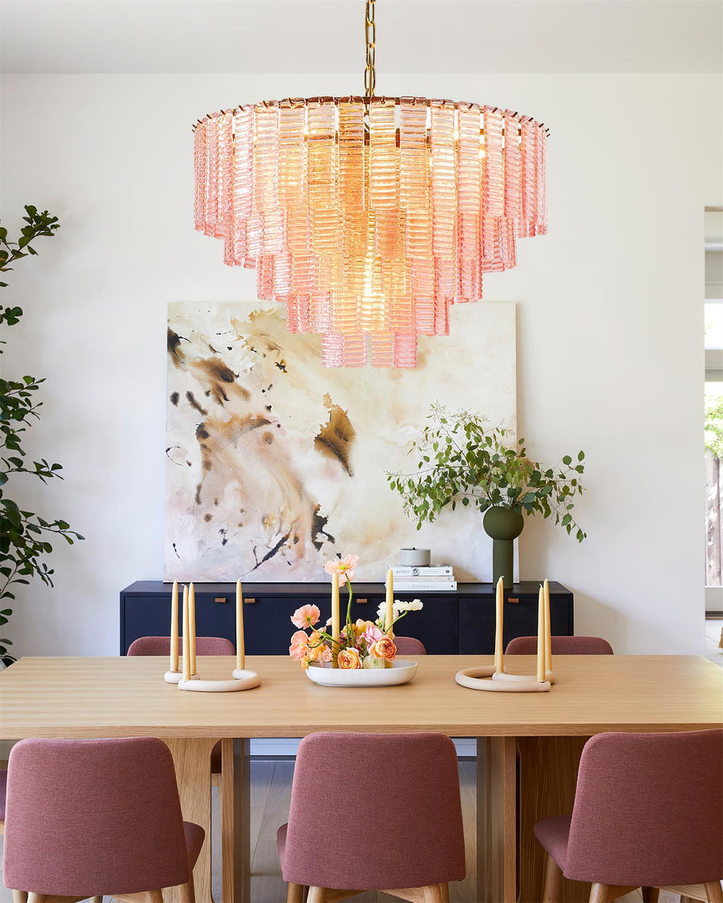 Rosewater Steps Glass Chandelier — product view 3