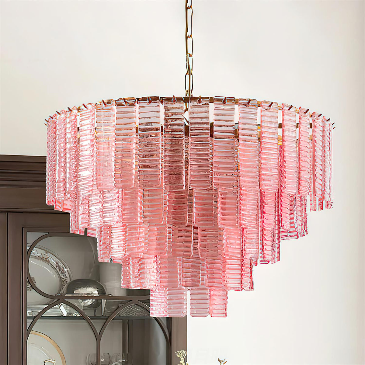 Rosewater Steps Glass Chandelier — product view 2