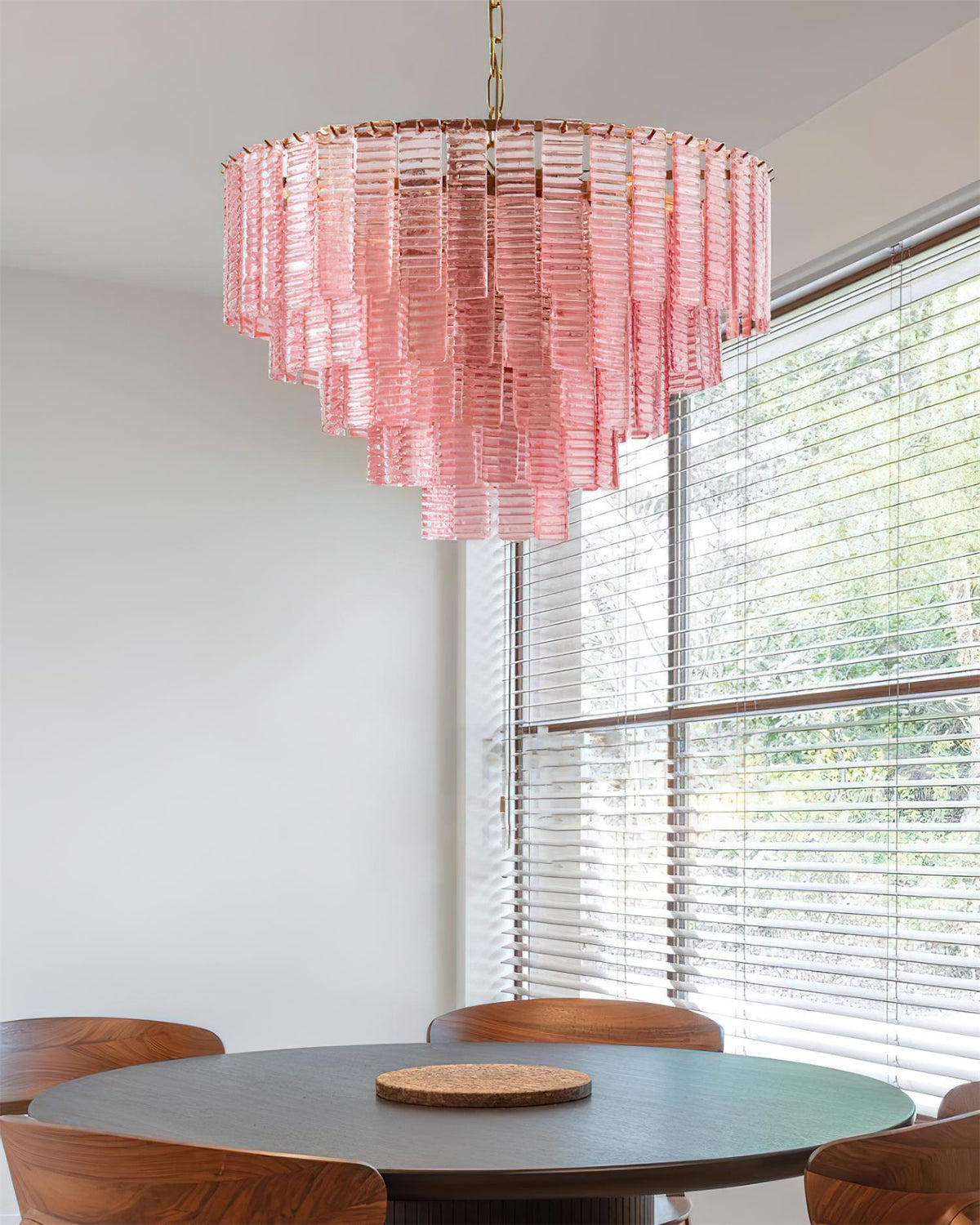 Rosewater Steps Glass Chandelier — product view 4