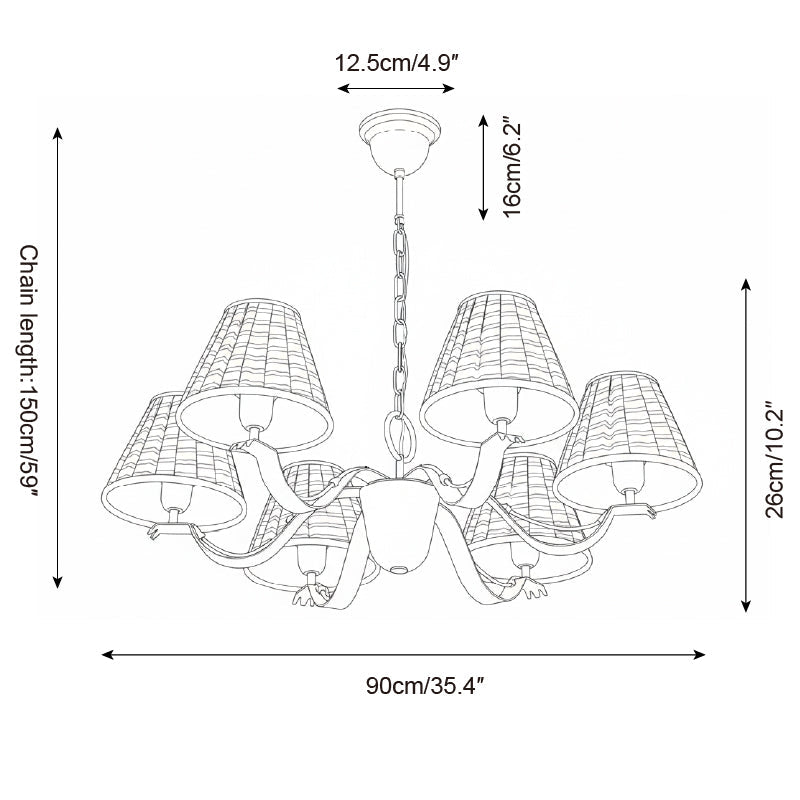 Rosvyn Wood Chandelier — product view 6