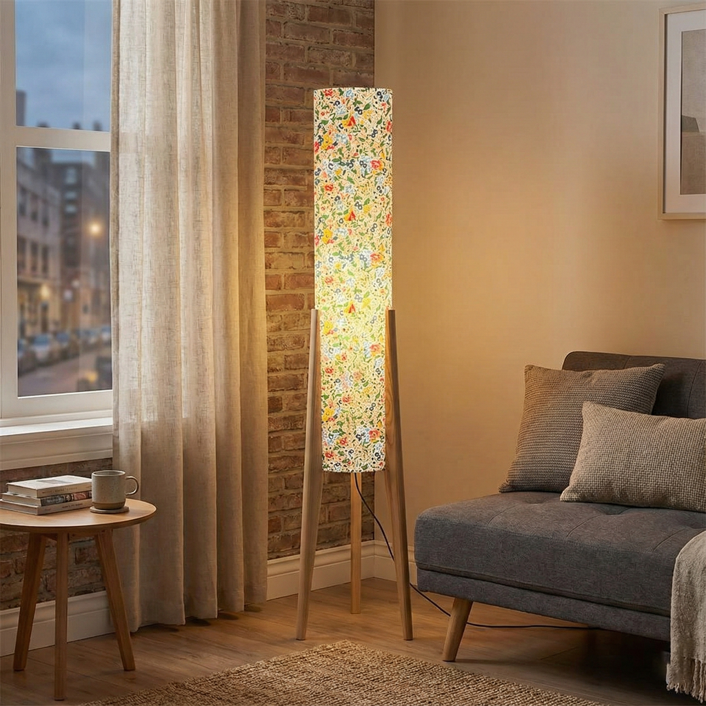 Roya Floral Wood Floor Lamp — product view 11
