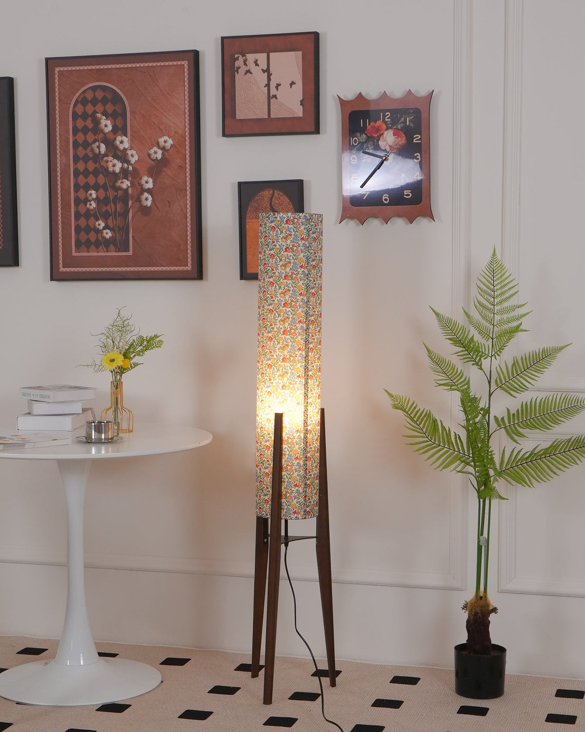 Roya Floral Wood Floor Lamp — product view 18