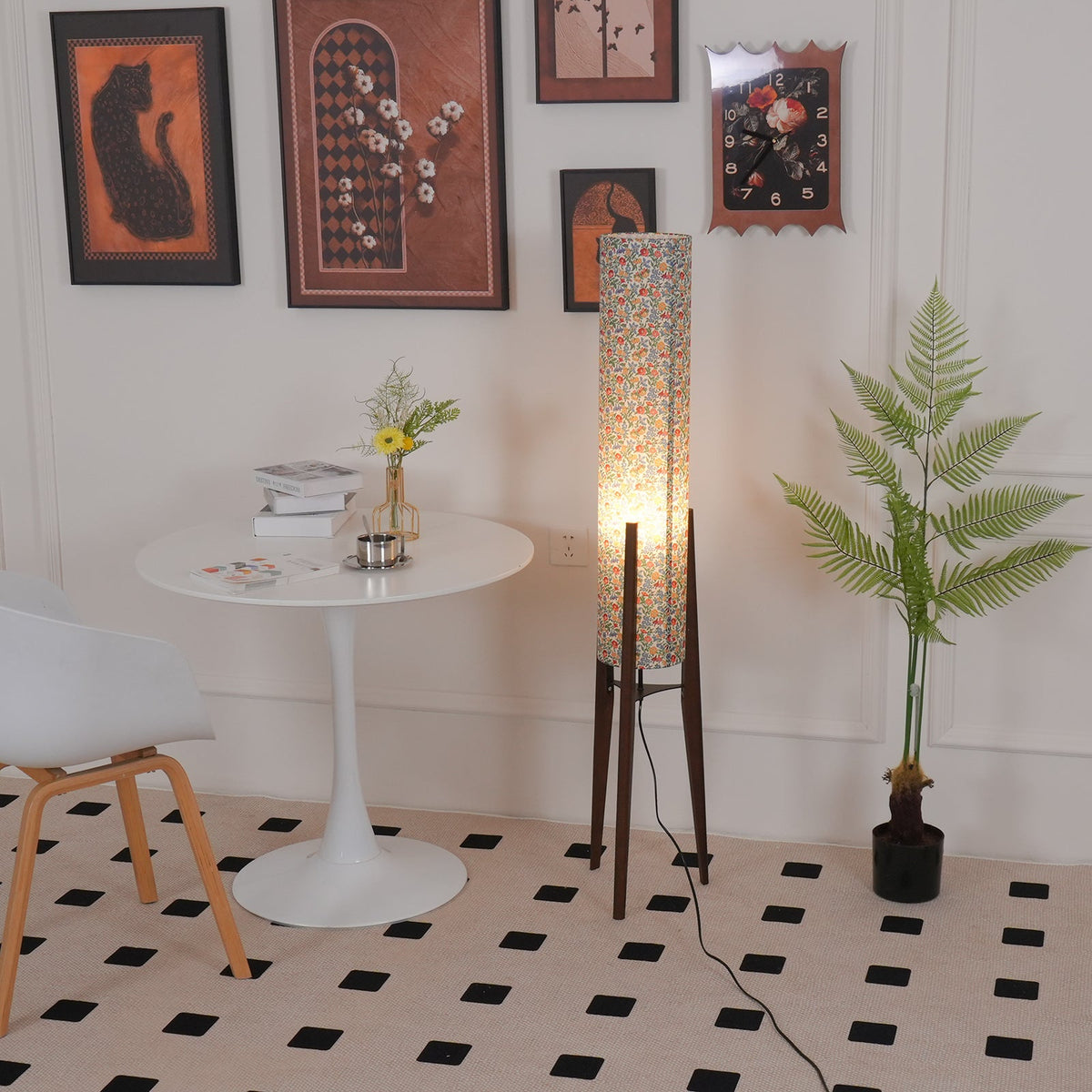 Roya Floral Wood Floor Lamp — product view 16