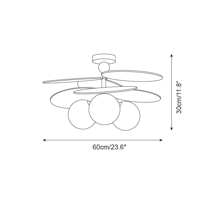 Salisbury Glass Ceiling Light — product view 6