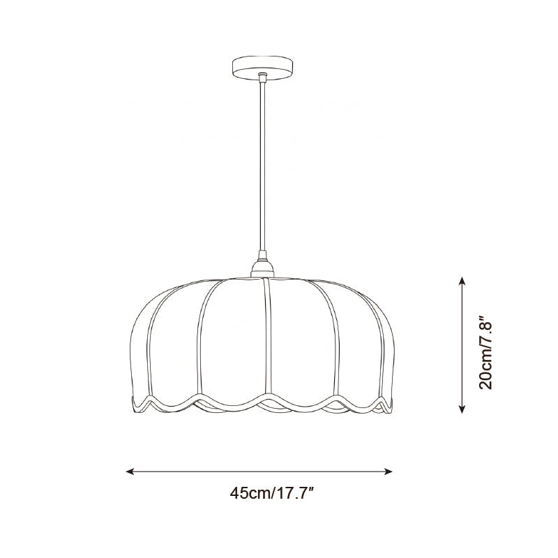 Scalloped Metal Pendant Lamp — product view 5
