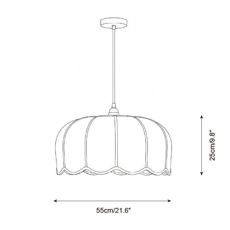 Scalloped Metal Pendant Lamp — product view 6
