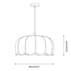Scalloped Metal Pendant Lamp — product view 7