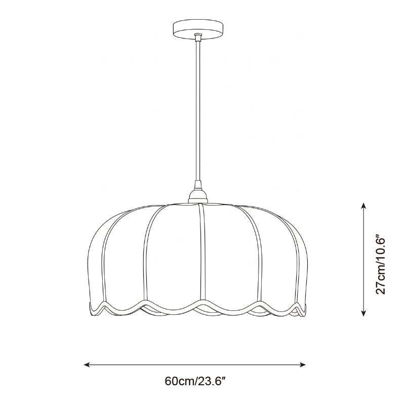 Scalloped Metal Pendant Lamp — product view 7