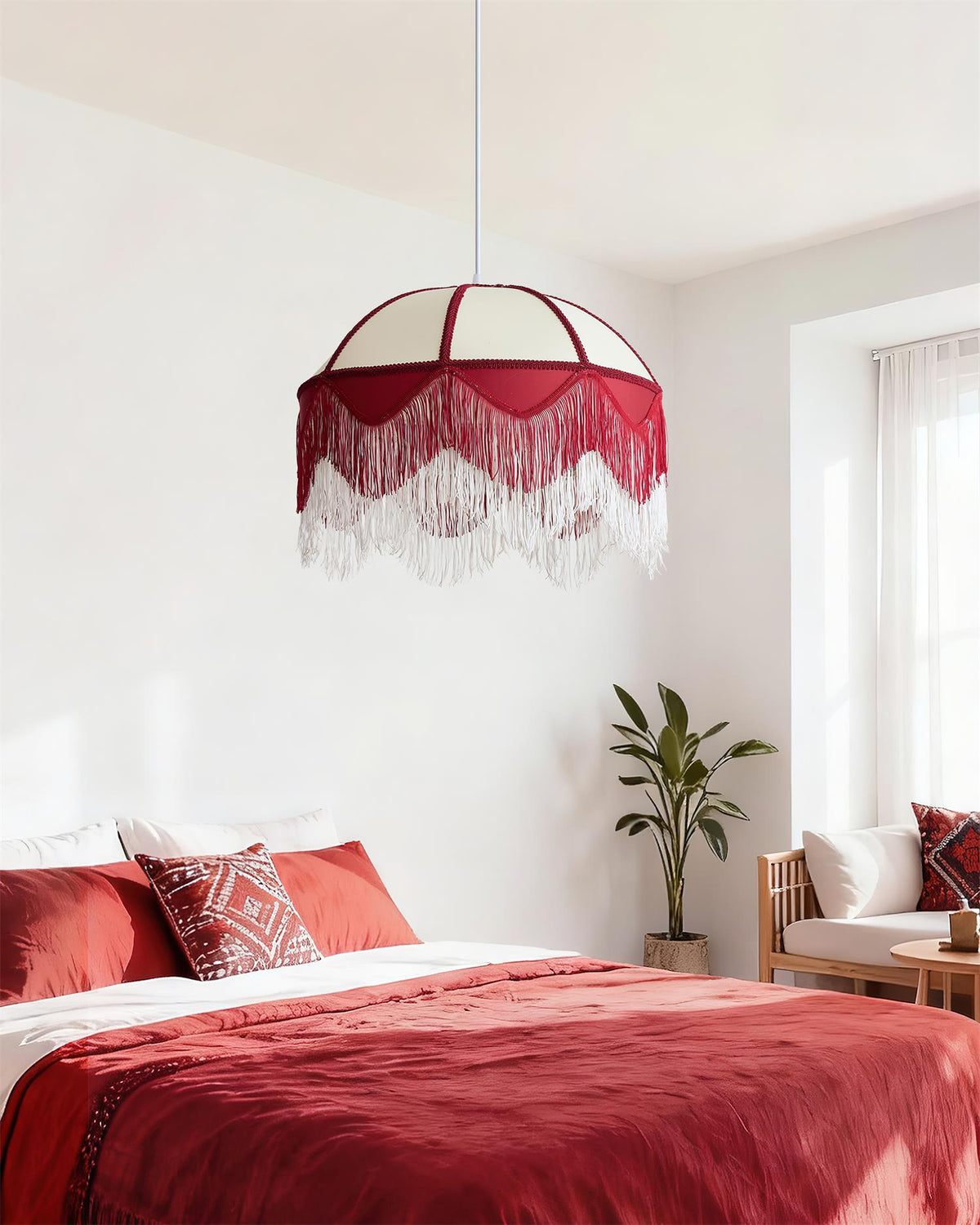 Scarlet Fringe Metal Pendant Lamp — product view 4