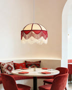 Scarlet Fringe Metal Pendant Lamp — product view 7