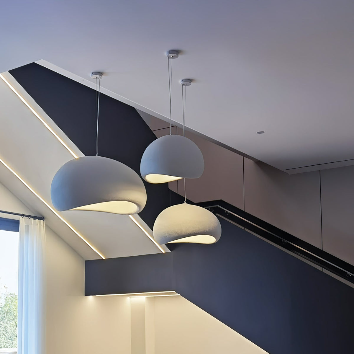 Sculptural Cloud Sphere Pendant Light