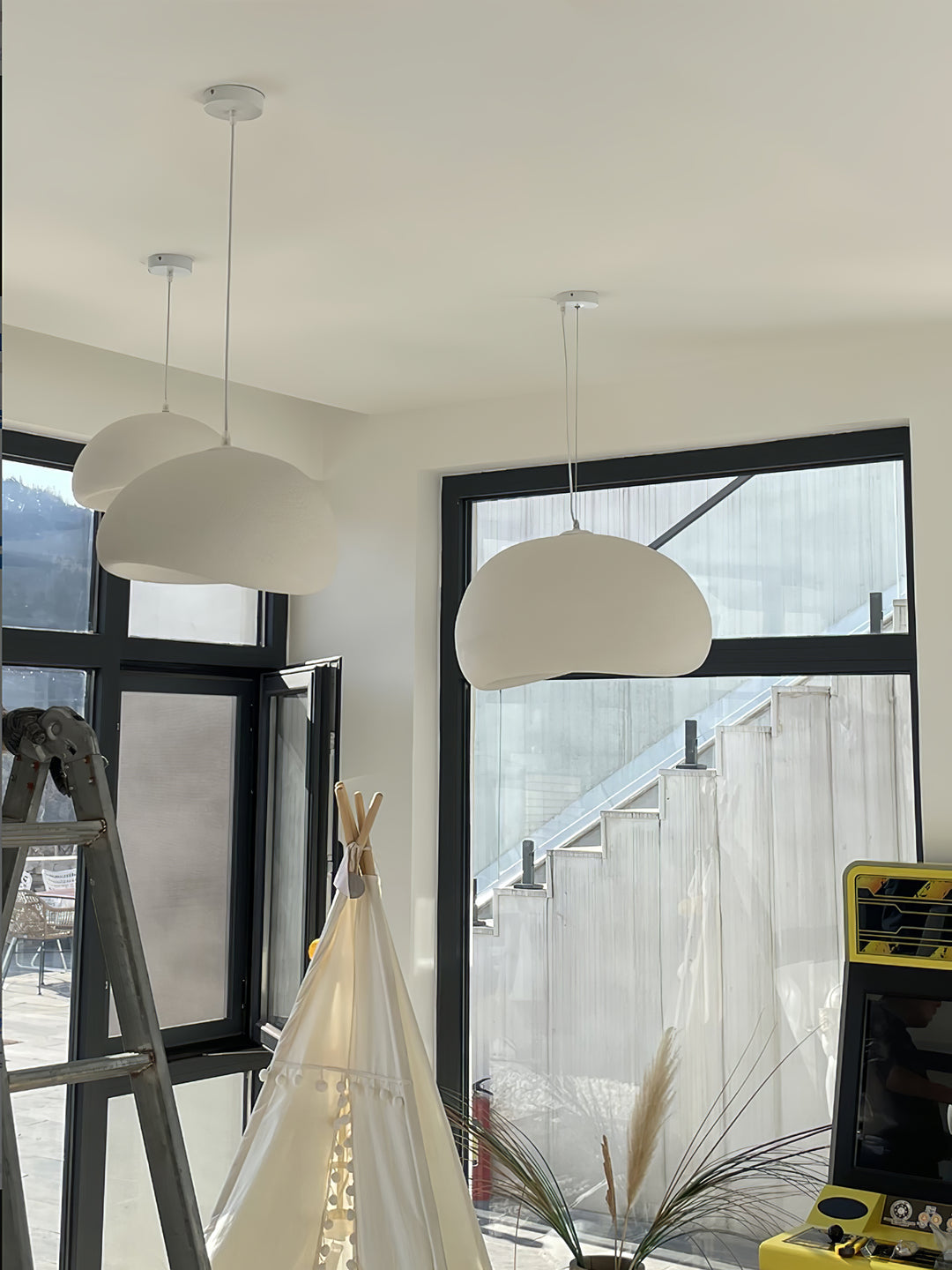 Sculptural Cloud Sphere Pendant Light